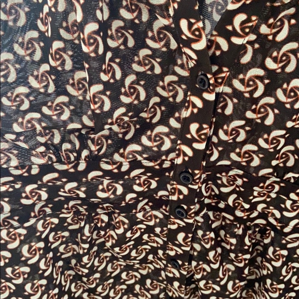 Zara patterned buttoned blouse - Picture 3 of 3
